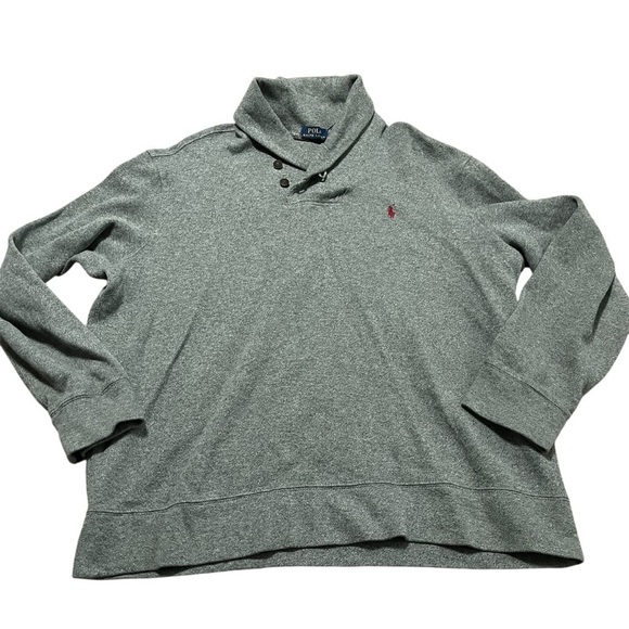 Ralph Lauren Other - Polo Ralph Lauren Charcoal Button Collar Pull Over Sweater Size XXL Oversized
